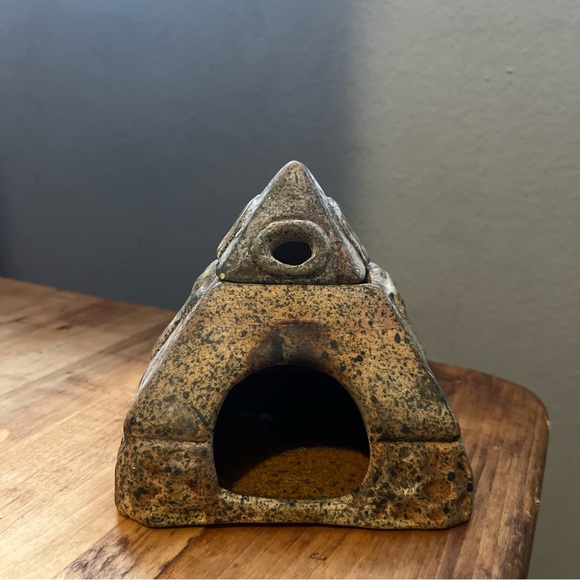 Other - Rustic Stone Pyramid Incense Oil Burner & Candle Holder